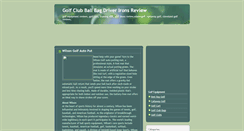 Desktop Screenshot of golf-equipment-review.blogspot.com