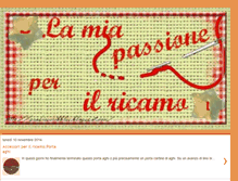 Tablet Screenshot of lamiapassioneperilricamo.blogspot.com