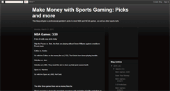 Desktop Screenshot of moneysportspicks.blogspot.com