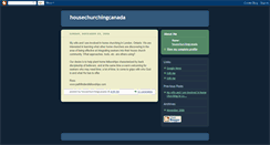 Desktop Screenshot of housechurchcanada.blogspot.com