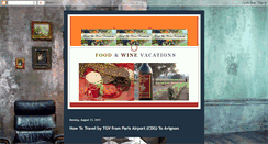 Desktop Screenshot of foodnwinetravel.blogspot.com