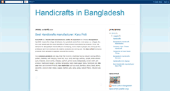 Desktop Screenshot of handicraftsinbangladesh.blogspot.com