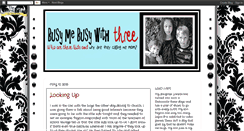 Desktop Screenshot of busymebusywiththree.blogspot.com