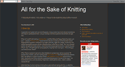 Desktop Screenshot of allforthesakeofknitting.blogspot.com