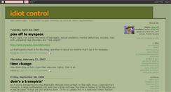 Desktop Screenshot of idiotcontrol.blogspot.com