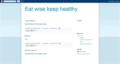 Desktop Screenshot of eatwisekeephealthy.blogspot.com