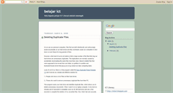 Desktop Screenshot of belajarictl.blogspot.com