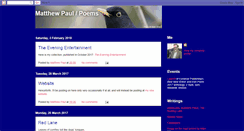 Desktop Screenshot of matthewpaulpoems.blogspot.com