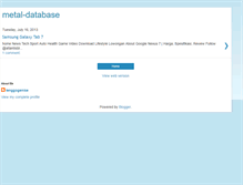 Tablet Screenshot of metal-database.blogspot.com