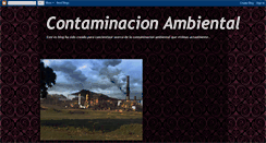 Desktop Screenshot of contaminacionentuciudad.blogspot.com