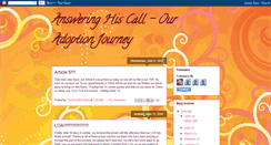 Desktop Screenshot of answeringhiscall-ouradoptionjourney.blogspot.com