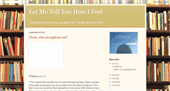 Desktop Screenshot of letmetellyouhowifeel.blogspot.com