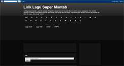 Desktop Screenshot of liriklagusupermantab.blogspot.com