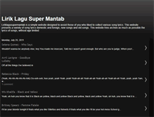 Tablet Screenshot of liriklagusupermantab.blogspot.com