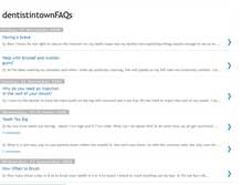 Tablet Screenshot of dentistintownfaqs.blogspot.com