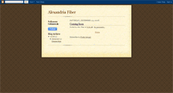 Desktop Screenshot of alexfiber.blogspot.com