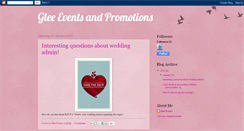 Desktop Screenshot of gleeevents.blogspot.com