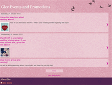 Tablet Screenshot of gleeevents.blogspot.com