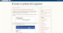 Desktop Screenshot of ilnomevaprimadelcognome.blogspot.com