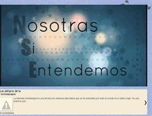 Tablet Screenshot of nosotrasientendemos.blogspot.com