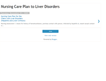 Tablet Screenshot of nursingcareplanliverdisorders.blogspot.com