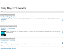 Tablet Screenshot of crazy-blogger-templates.blogspot.com