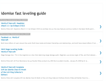 Tablet Screenshot of idemisefastlvlingguide.blogspot.com