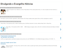 Tablet Screenshot of divulgandooevangelho-noticias01.blogspot.com