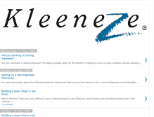 Tablet Screenshot of kleenezetraining.blogspot.com