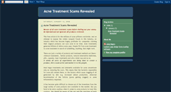 Desktop Screenshot of acne-treatment-scams-revealed.blogspot.com