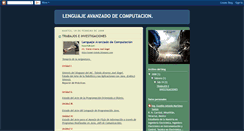 Desktop Screenshot of lenguajeavanzadodecomputacin.blogspot.com