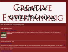 Tablet Screenshot of creativeentertaining.blogspot.com