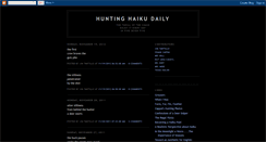 Desktop Screenshot of huntinghaikudaily.blogspot.com