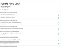 Tablet Screenshot of huntinghaikudaily.blogspot.com