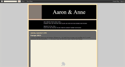 Desktop Screenshot of aaronanne.blogspot.com