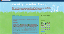 Desktop Screenshot of growingwilsonfamily.blogspot.com