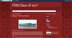 Desktop Screenshot of chsclassof1977.blogspot.com