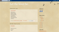 Desktop Screenshot of lettheloverbe.blogspot.com