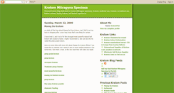 Desktop Screenshot of kratom-mitragyna-speciosa.blogspot.com