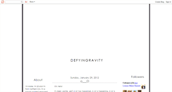 Desktop Screenshot of defyiingravity.blogspot.com