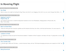 Tablet Screenshot of inhoveringflight.blogspot.com