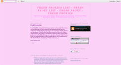 Desktop Screenshot of fresh-proxies-list.blogspot.com