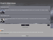 Tablet Screenshot of evansinterviews.blogspot.com