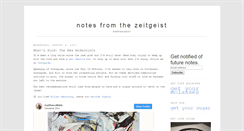 Desktop Screenshot of notesfromthezeitgeist.blogspot.com