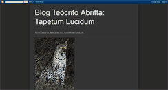 Desktop Screenshot of blogtecritoabrittatapetumlucidum.blogspot.com