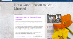 Desktop Screenshot of notagoodreasontogetmarried.blogspot.com