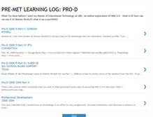 Tablet Screenshot of pre-metlearninglog.blogspot.com