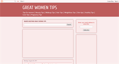 Desktop Screenshot of greatwomentips.blogspot.com