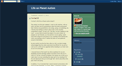 Desktop Screenshot of lifeonplanetautism.blogspot.com