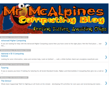 Tablet Screenshot of mcalpinecomputing.blogspot.com